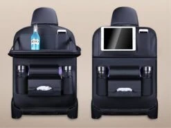 Merkloos Autostoel Organizer - Met Uitklapbare Laptophouder - Auto Organizer Met Tablet Houder - Auto Ipadhouder Voor Kinderen - Auto Organizer Met Uitklapbaar Tafel - Tray - Fleshouder - Tissuehouder - Car Organizer - Car Seat Organizer - Luxe Mat Zwart -Babyreizen 1200x900 1