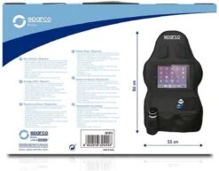 Sparco Autostoel Organizer Met Tablet Vak Of TV Scherm - Zwart -Babyreizen 1200x939 1