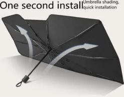 TDR - Zonnescherm / Autoparaplu - Binnenkant Voorruit Auto - Opvouwbaar - Hitte En UV Bescherming - 122 X 65 Cm -Babyreizen 1200x939