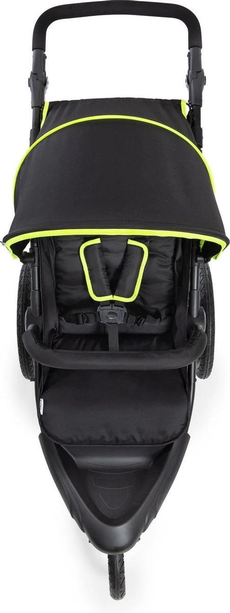 Hauck Runner Kinderwagen - Zwart/Neon Geel 5 Hauck Runner Kinderwagen - Zwart/Neon Geel - Afbeelding 3