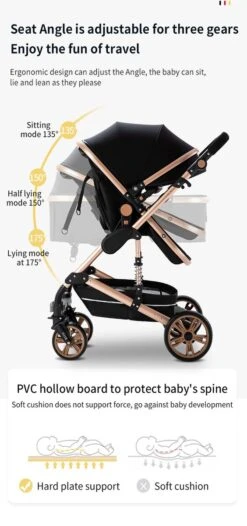 Luxe Kinderwagen 3 In 1 - Wandelwagen - Kinderwagen 3-in-1 Incl Autostoel - Kinderwagen Maxi Cosi – Buggy 3 In 1 - Newborn - Grijs 16 Luxe Kinderwagen 3 In 1 - Wandelwagen - Kinderwagen 3-in-1 Incl Autostoel - Kinderwagen Maxi Cosi – Buggy 3 In 1 - Newborn - Grijs -Babyreizen 564x1200