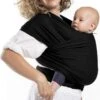 Baby Draagdoek - Babywrap - Baby Carrier - Babydrager - Buikdrager Baby – Baby Draagzak - Baby Sling | Luminatic® | Ergonomisch | Met Tasje | Zwart -Babyreizen 696x1200