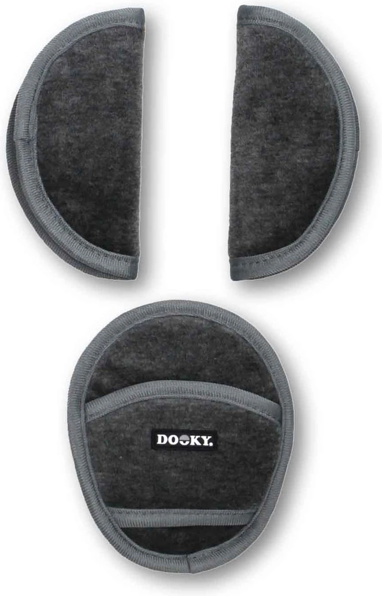 Dooky Gordelbeschermers Universeel - Soft Grey 3 Dooky Gordelbeschermers Universeel - Soft Grey