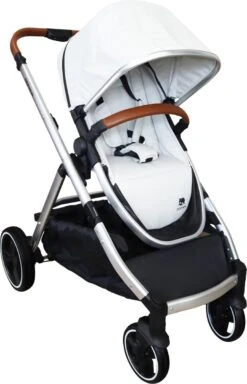 Deryan Evy Kinderwagen - Duo Kinderwagen - Uitbreidbaar - Inclusief Reiswieg - Creme -Babyreizen 772x1200 2