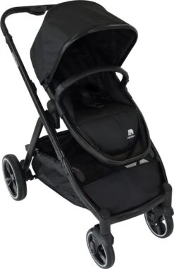 Deryan Evy Kinderwagen - Duo Kinderwagen - Uitbreidbaar - Inclusief Reiswieg - Zwart -Babyreizen 778x1200 3