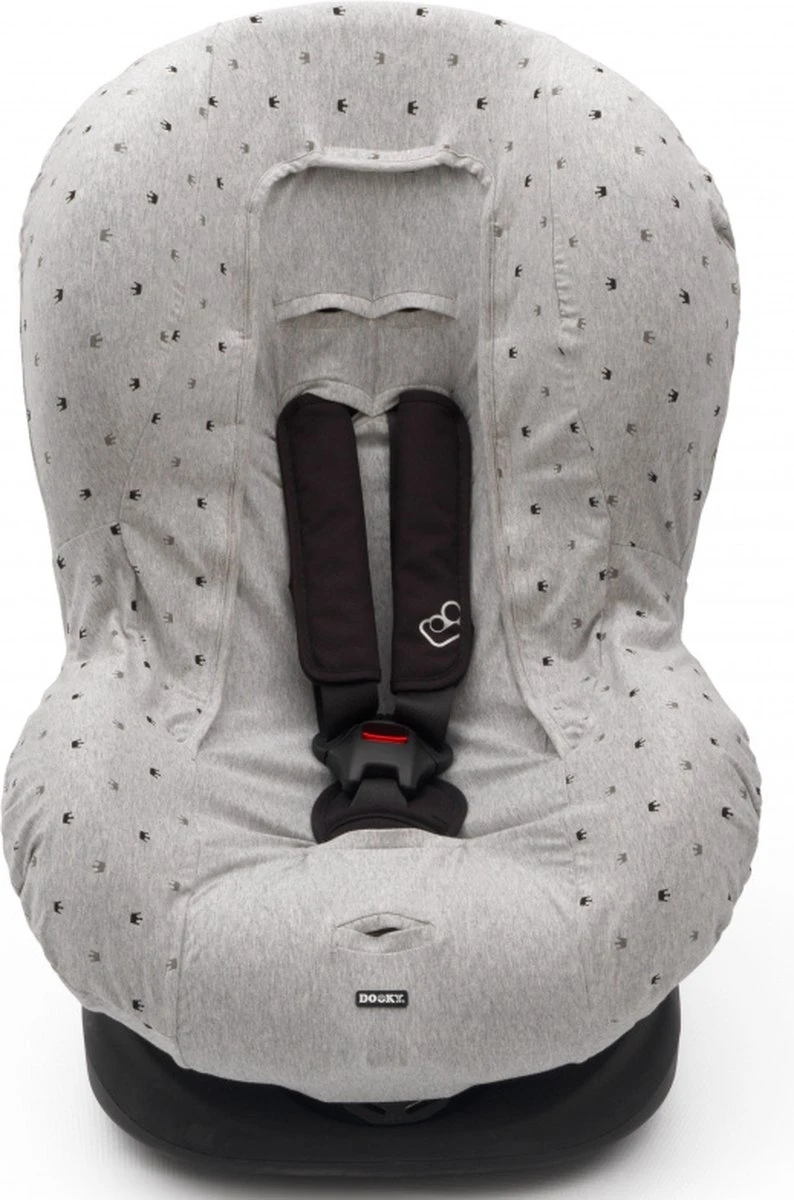 Dooky Seat Cover Groep 1 Autostoel Hoes Light Grey Crowns 5 Dooky Seat Cover Groep 1 Autostoel Hoes Light Grey Crowns - Afbeelding 3