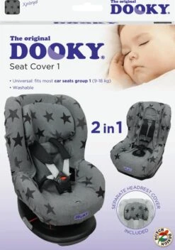 Dooky Seat Cover Groep 1 Autostoel Hoes Grey Star -Babyreizen 841x1200 1