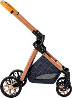 Merkloos Kinderwagen 3-in-1 – Luxe Kinderwagen - Buggy – Wandelwagen - Multifunctioneel – Opklapbaar – Incl Autostoel – Blauw -Babyreizen 887x1200