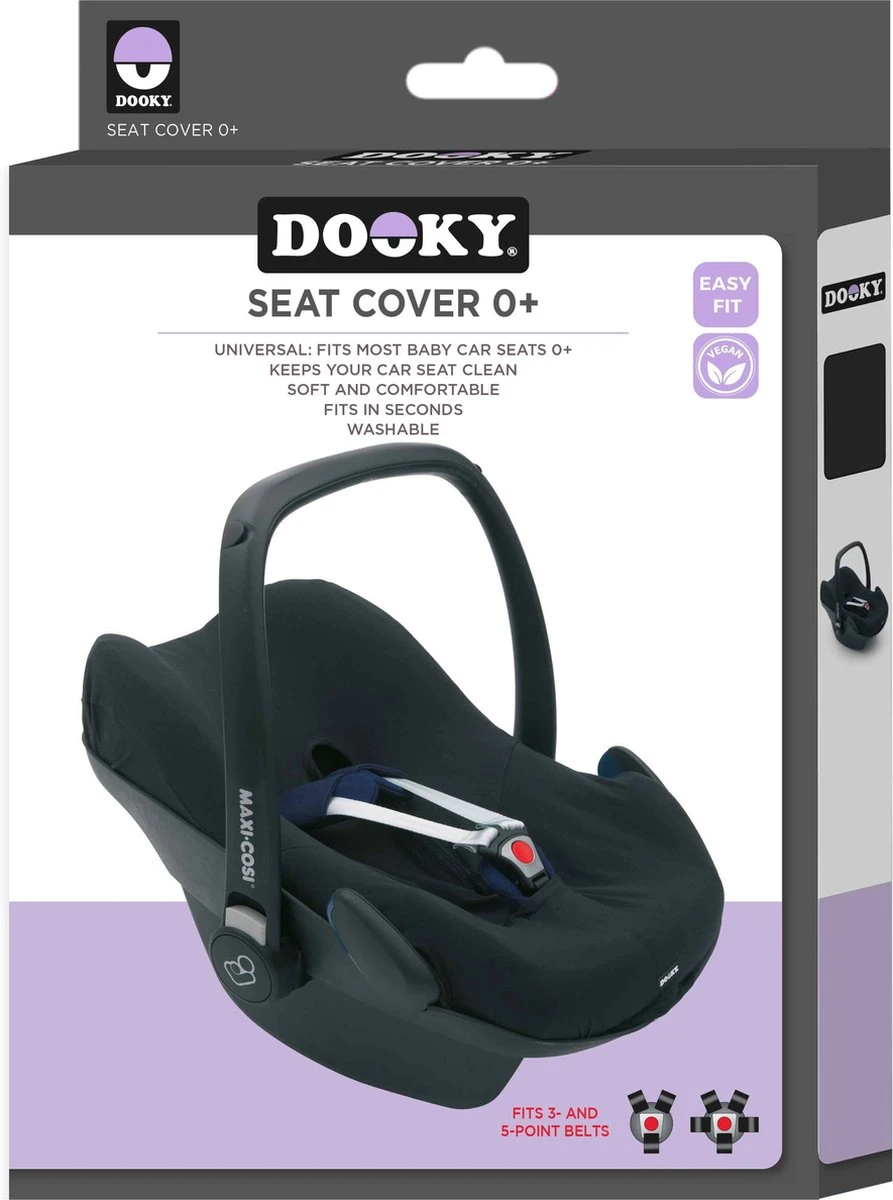 Dooky Seat Cover 0+ Autostoel Hoes Zwart Uni 6 Dooky Seat Cover 0+ Autostoel Hoes Zwart Uni - Afbeelding 4