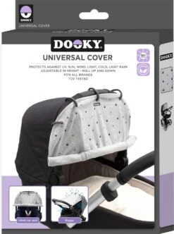 Dooky Universal Cover Zonnescherm Kinderwagen - Light Grey Crowns 21 Dooky Universal Cover Zonnescherm Kinderwagen - Light Grey Crowns -Babyreizen 893x1200 6
