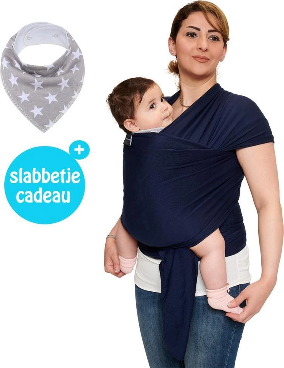 Baby Garden Draagdoek Donkerblauw - Ergonomisch - Original - Gratis Slabbetje 3 Baby Garden Draagdoek Donkerblauw - Ergonomisch - Original - Gratis Slabbetje
