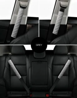 Hazlö Luxe Gordelhoezen - Checkered - Auto Gordel Beschermer - Schouderhoezen - Gordelkussen - Gordelhoes - 2 Stuks - Grijs -Babyreizen 947x1200