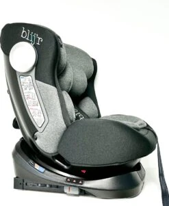 Blij'r Maja - Autostoel Met IsoFix - Groep 0-1-2-3 Autostoel Voor Kinderen Van 0 Tot 12 Jaar - Donker- Lichtgrijs -Babyreizen 986x1200