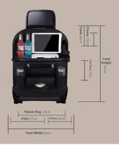 Merkloos PREMIUM Autostoel Organizer - Carseat Organiser - Auto Stoel Organizer - Tablet Houder - Auto Tafeltje - Auto Organizer - Beker Houder - Paraplu Houder - Tissue Doos Houder -Babyreizen 987x1200 1